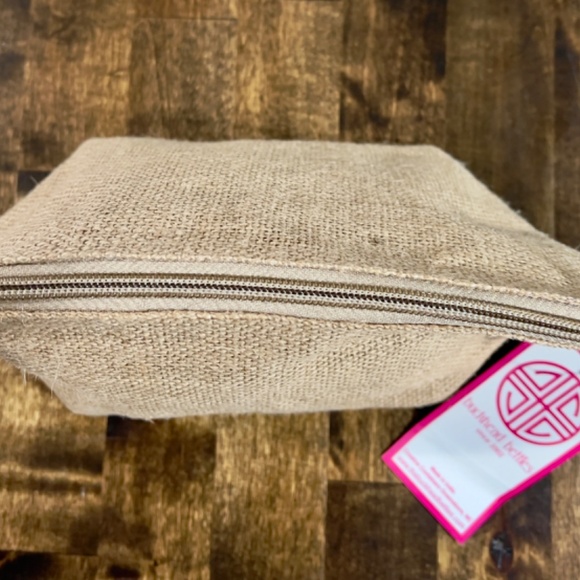buckhead betties Jute Zipper Bag Khaki Summer Beach - Picture 1 of 10
